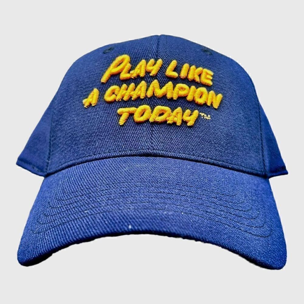 Vtg.‎ ND Notre Dame Top of the World One Fit Blue Fitted OSFA Baseball Hat NWOT